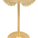 Gold Flower-Inspired Side Table with Curved Base and Textured Top 17 Gold Flower-Inspired Side Table with Curved Base and Textured Top