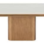 White and Brass Coffee Table with Faux Terrazzo Top 10 White and Brass Coffee Table with Faux Terrazzo Top