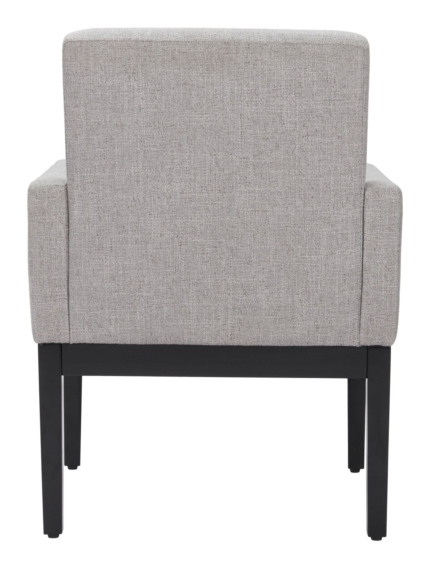 Gray Dining Chair with Arms, Wooden Frame, and Fabric Seat 4 Gray Dining Chair with Arms, Wooden Frame, and Fabric Seat - Image 4