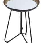 Gold & Black Contemporary Round Tray Side Table 13 Gold & Black Contemporary Round Tray Side Table