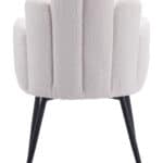 Ivory Shearling Style Dining Chair with Steel Frame (Set of 2) 15 Ivory Shearling Style Dining Chair with Steel Frame (Set of 2)