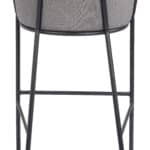 Gray Steel Barstool with Vinyl Upholstery and Armrest Support 13 Gray Steel Barstool with Vinyl Upholstery and Armrest Support