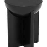 Black Mango Wood Round Side Table, Versatile for Any Style Decor 13 Black Mango Wood Round Side Table, Versatile for Any Style Decor
