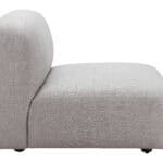 Gray Modular Middle Chair with Plywood Frame and Poly Linen Upholstery 14 Gray Modular Middle Chair with Plywood Frame and Poly Linen Upholstery