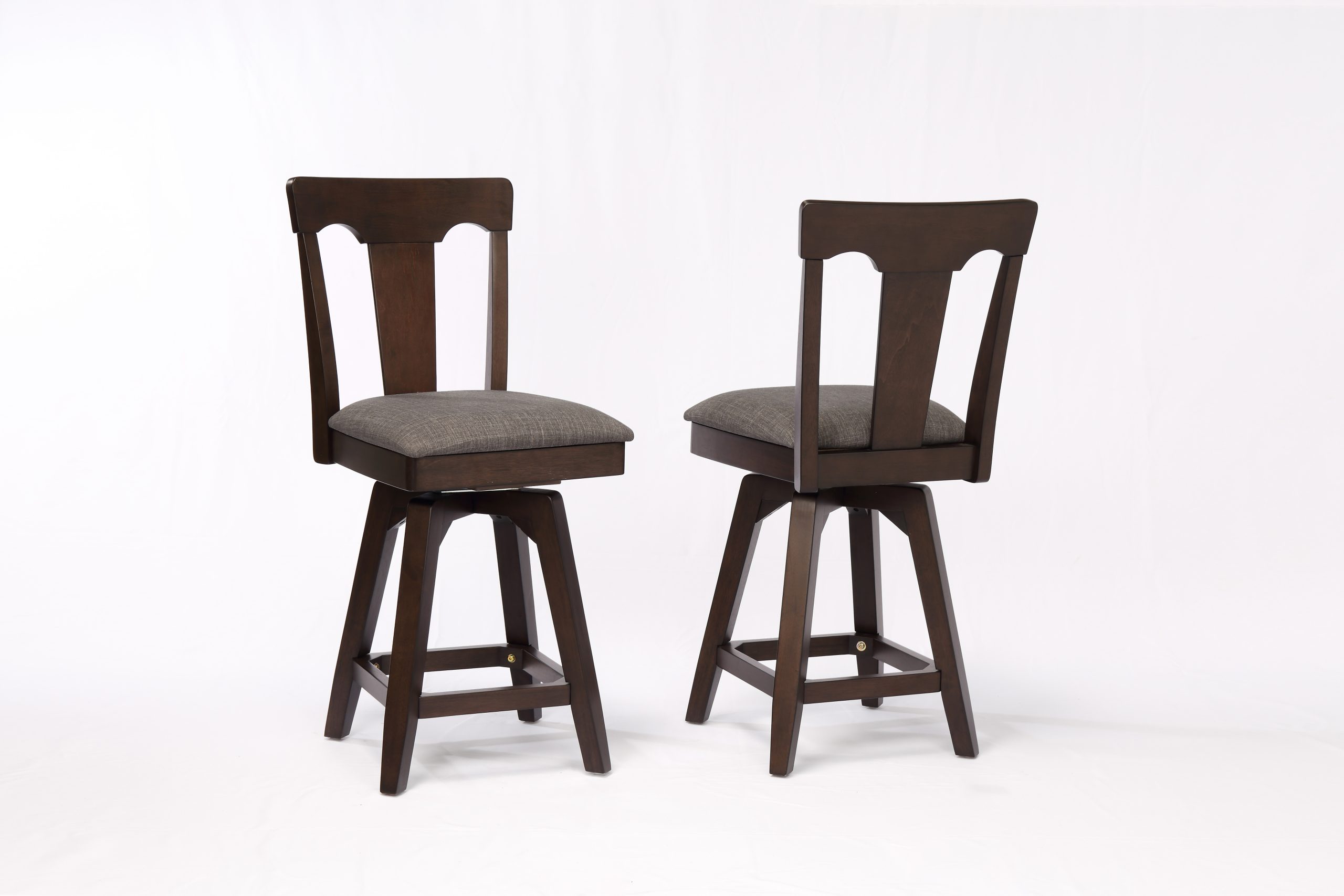 choices black oak panel back counter stool with padded seat