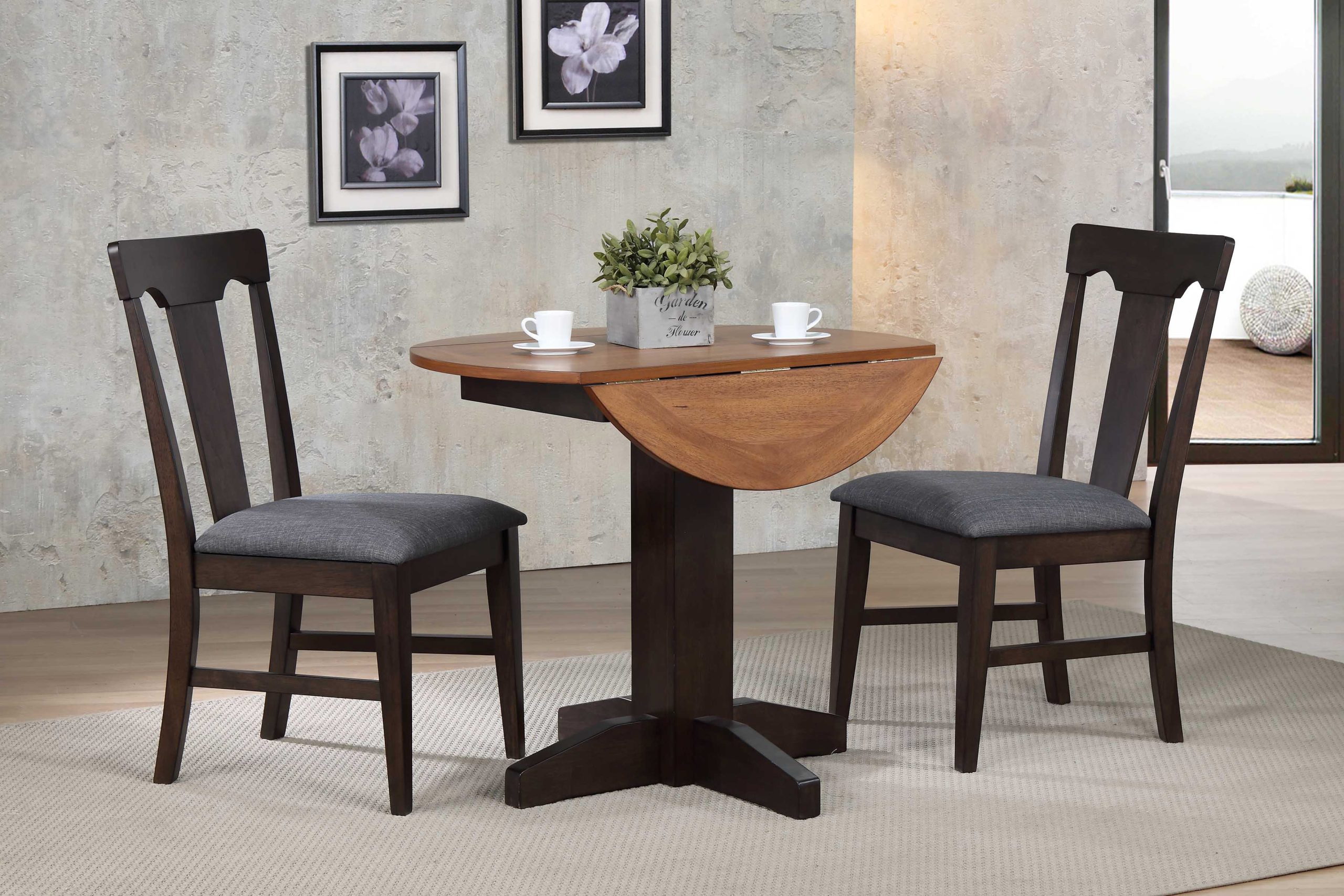 choices black oak panel back side chair with padded seat (pack of 2)
