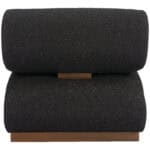 Black Boucle Accent Chair with Electroplated Legs and Rubber Feet 11 Black Boucle Accent Chair with Electroplated Legs and Rubber Feet