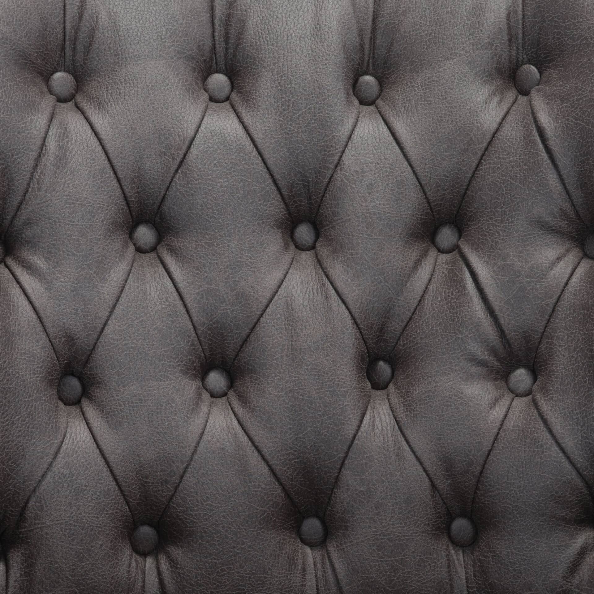 Vintage Tufted Vinyl Accent Chair with Steel Legs 9 Vintage Tufted Vinyl Accent Chair with Steel Legs - Image 9