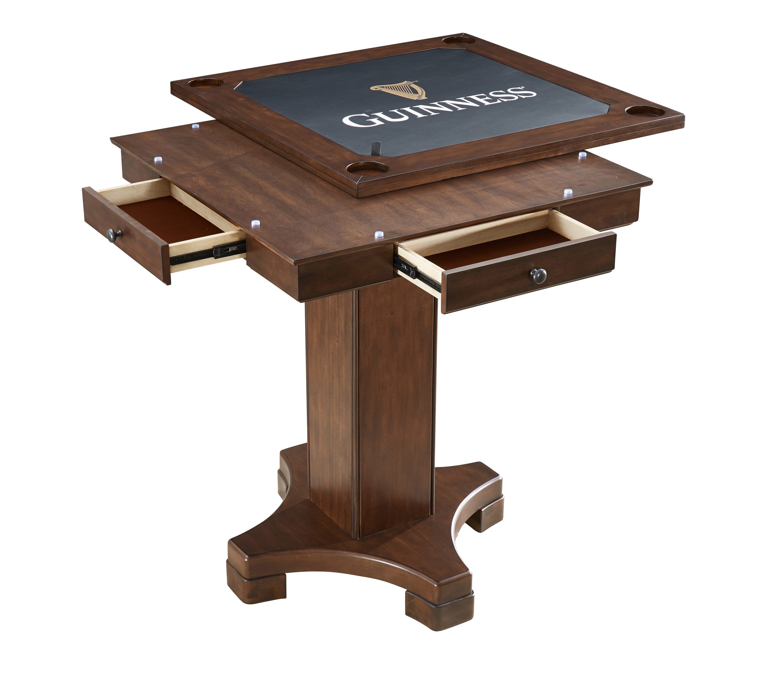 guinness bar height flip top poker table