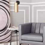 Modern Gold and Black Ceiling Lamp with Adjustable LED Lighting