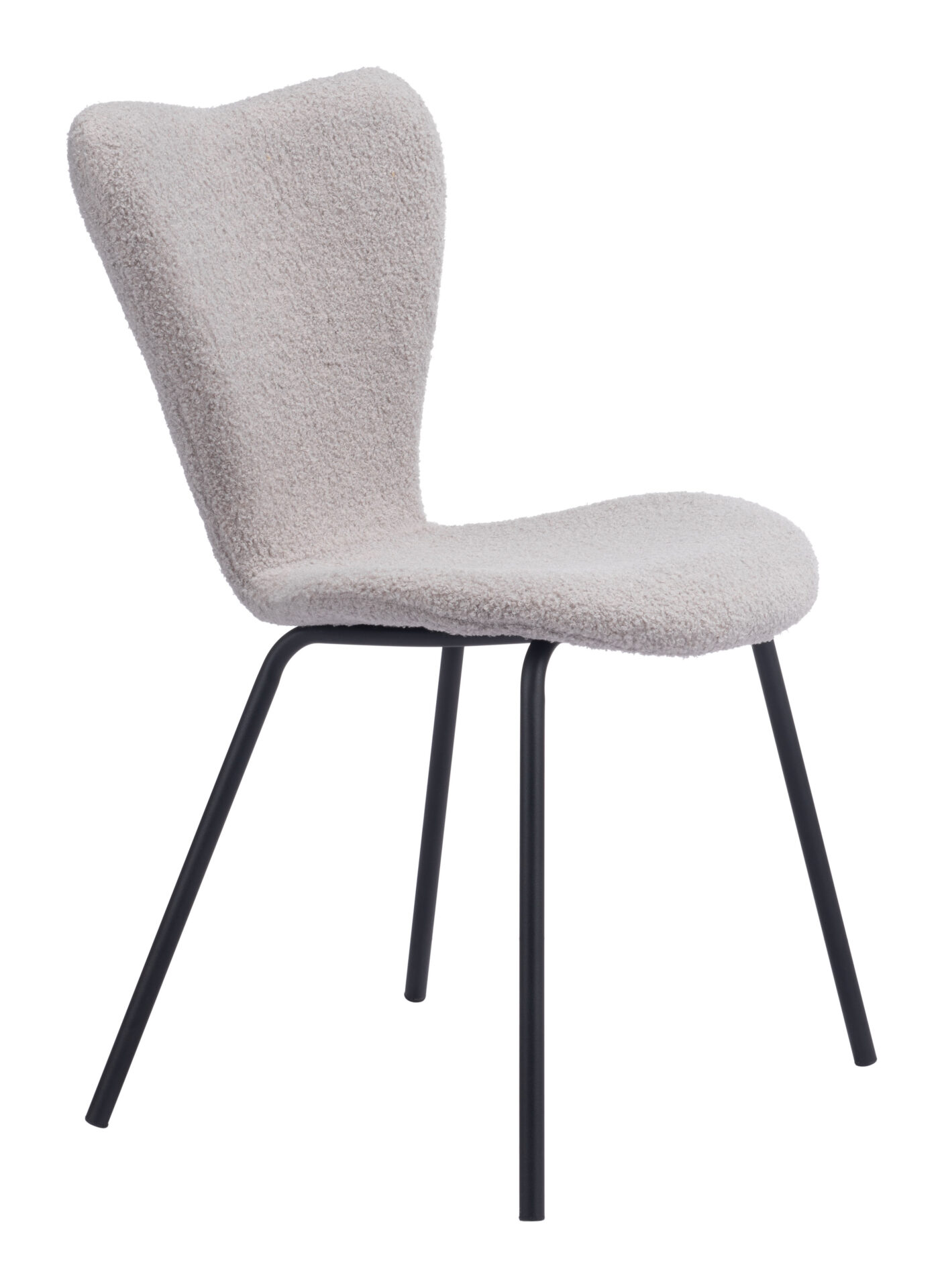 Light Gray Stackable Dining Chair with Powder Coated Steel Frame (Set of 2) 8 Light Gray Stackable Dining Chair with Powder Coated Steel Frame (Set of 2) - Image 8
