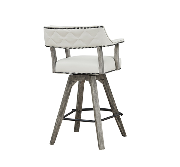 pga spectator swivel bar stool with nailhead seat