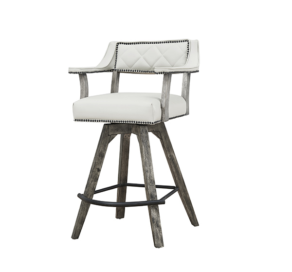 pga spectator swivel bar stool with nailhead seat