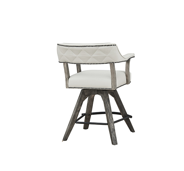 pga spectator swivel counter stool with nailhead seat