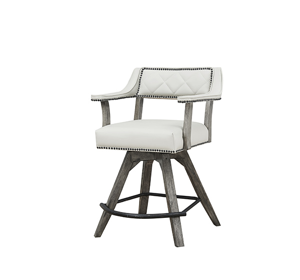 pga spectator swivel counter stool with nailhead seat