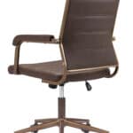 Espresso Faux Leather Office Chair with Adjustable Height and Tilt