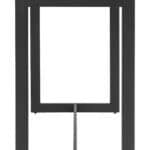 Modern Wave Black Aluminum Bar Table for Indoor or Outdoor Use