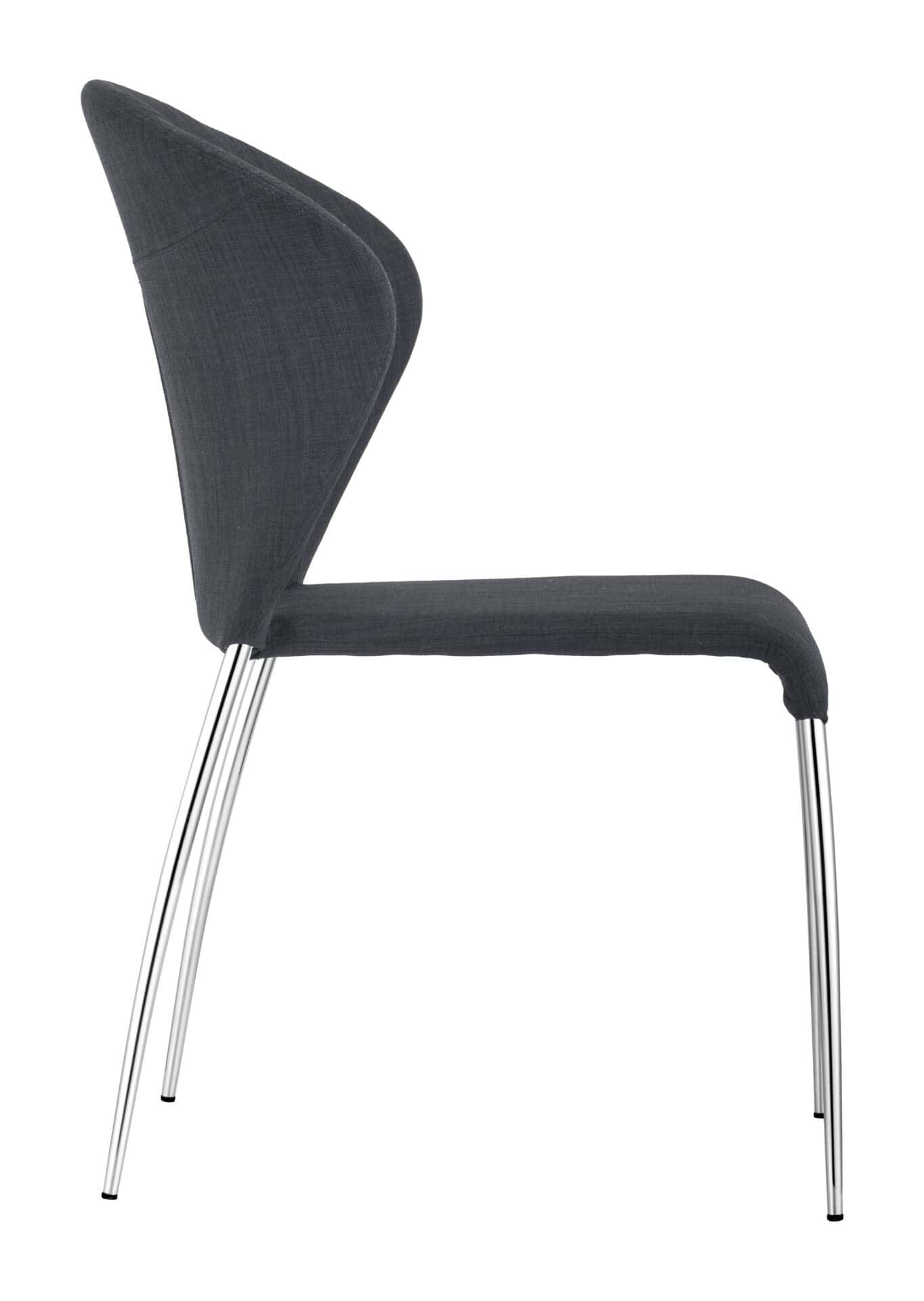 Retro Stackable Dining Chairs with Chromed Steel Legs (Set of 4) 3 Retro Stackable Dining Chairs with Chromed Steel Legs (Set of 4) - Image 3