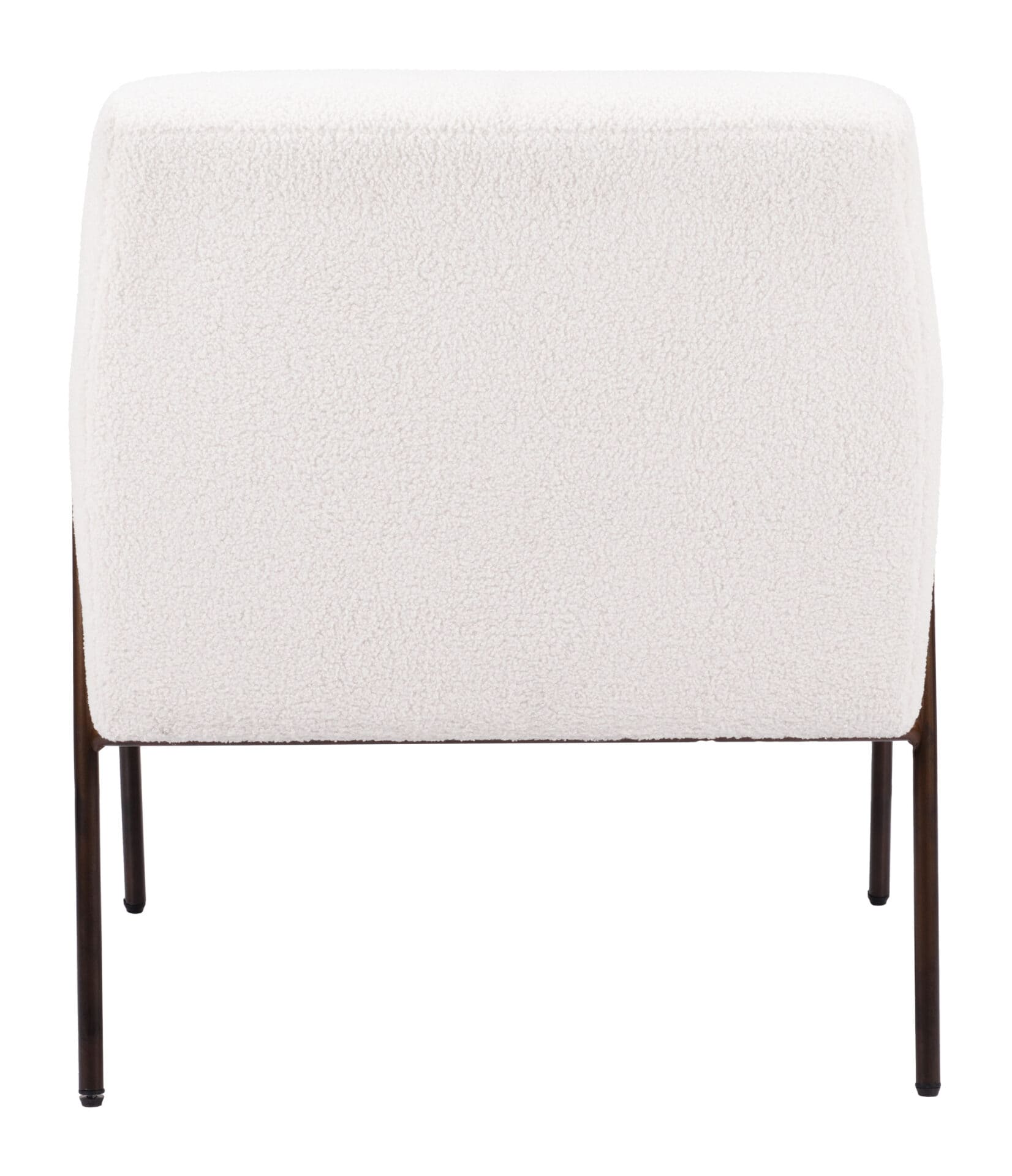 Modern Shearling Style Accent Chair with Steel Frame 6 Modern Shearling Style Accent Chair with Steel Frame - Image 6