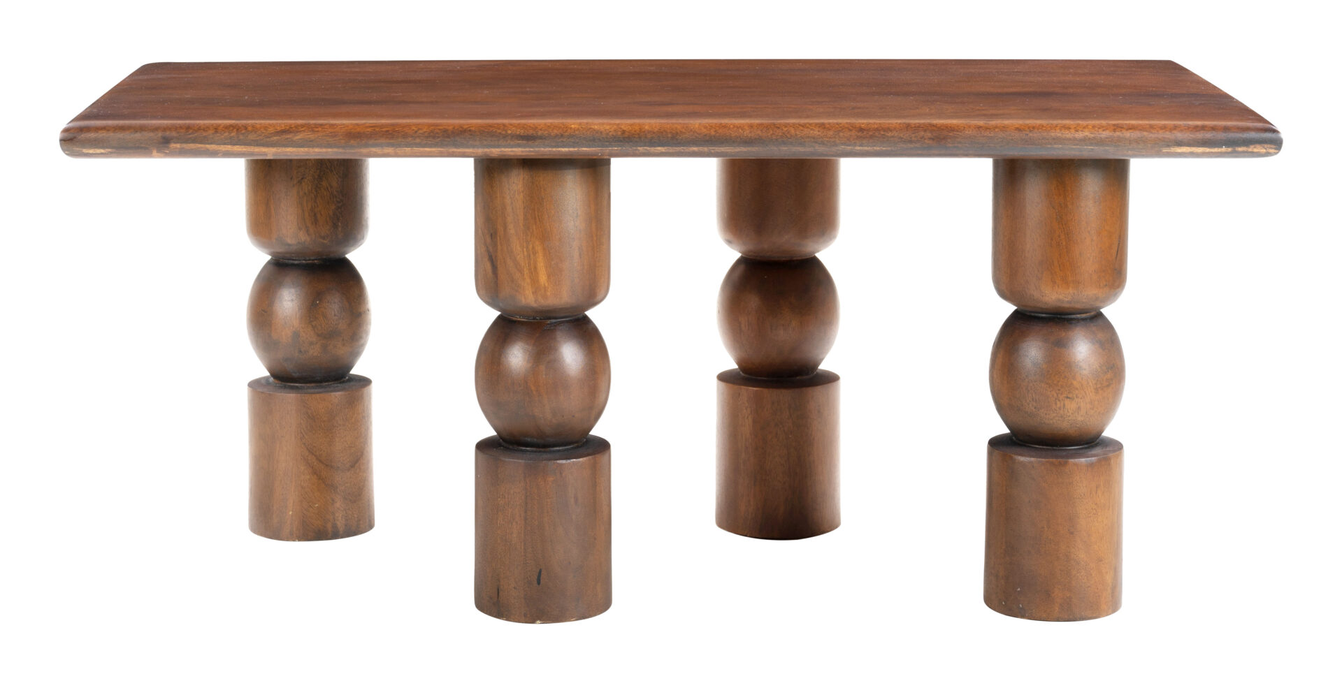 Mid-Century Acacia Wood Split Coffee Table for Living Room 3 Mid-Century Acacia Wood Split Coffee Table for Living Room - Image 3