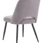 Gray Boho Dining Chair with Steel Legs (Set of 2)