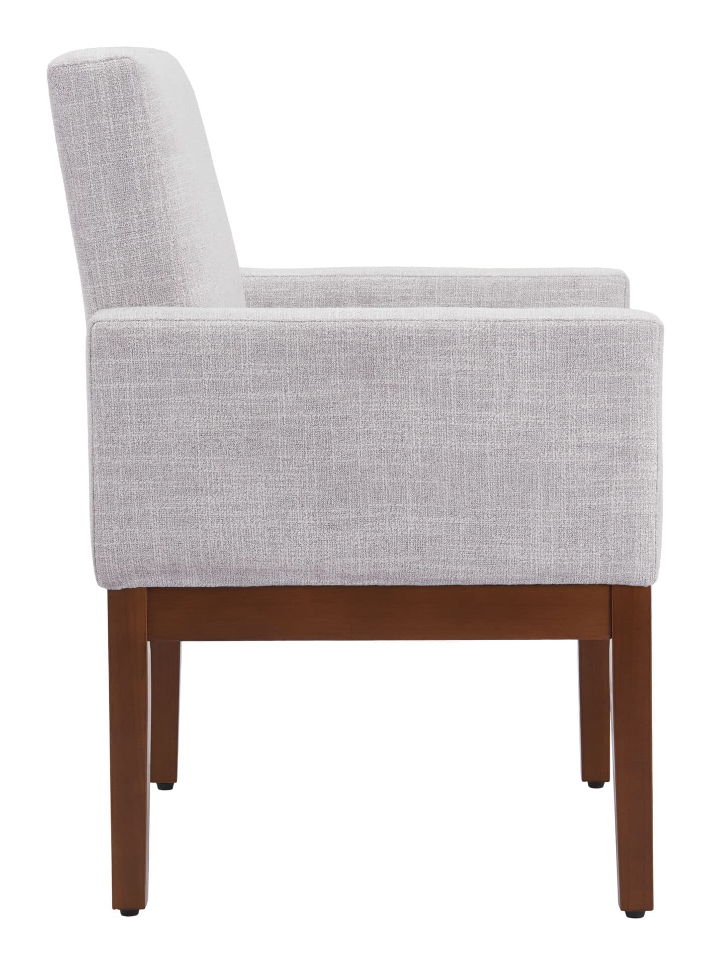 Ivory Dining Chair with Arms and Wooden Frame 2 Ivory Dining Chair with Arms and Wooden Frame - Image 2