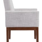 Ivory Dining Chair with Arms and Wooden Frame 9 Ivory Dining Chair with Arms and Wooden Frame