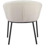 Ivory Teddy Fabric Dining Chair with Black Steel Frame 11 Ivory Teddy Fabric Dining Chair with Black Steel Frame
