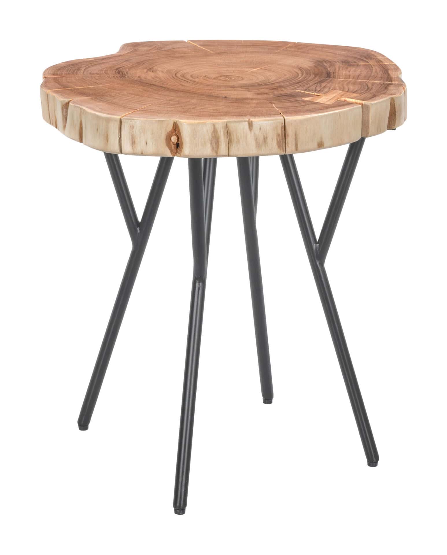 Reclaimed Acacia Wood and Steel Boho-Chic Accent Table 1 Reclaimed Acacia Wood and Steel Boho-Chic Accent Table