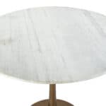 Modern White & Gold Round Marble Table for Dining or Bar Spaces 14 Modern White & Gold Round Marble Table for Dining or Bar Spaces
