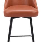 Modern Swivel Counter Stool with Faux Leather and Steel Frame 13 Modern Swivel Counter Stool with Faux Leather and Steel Frame