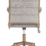 Modern Beige Vinyl Office Chair with Adjustable Height and Swivel