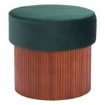 Velvet Storage Ottoman with Hidden Compartment and Wood Legs Green 8 Velvet Storage Ottoman with Hidden Compartment and Wood Legs Green