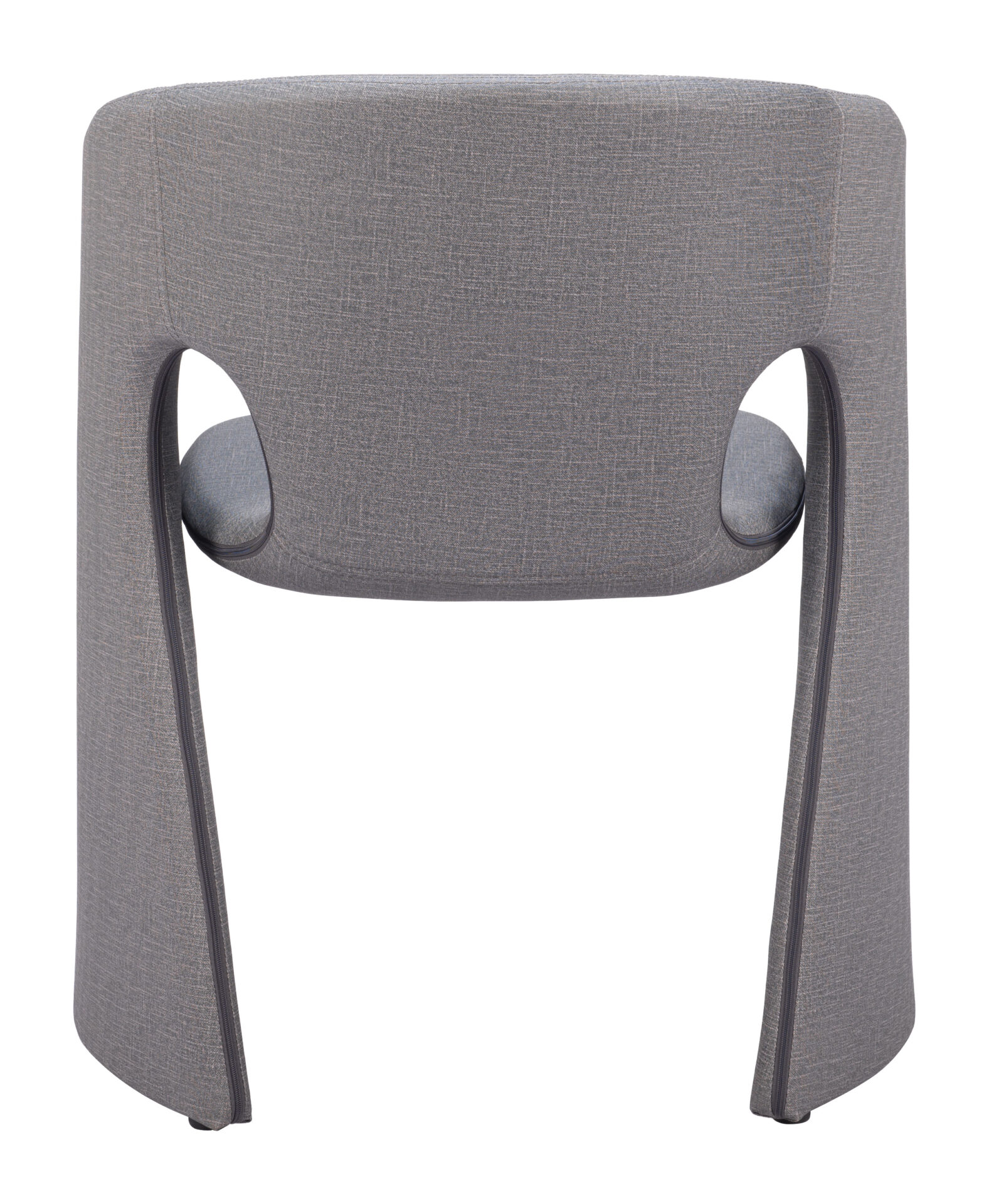 Slate Gray Dining Chair with Steel Frame and Vinyl Upholstery 4 Slate Gray Dining Chair with Steel Frame and Vinyl Upholstery - Image 4