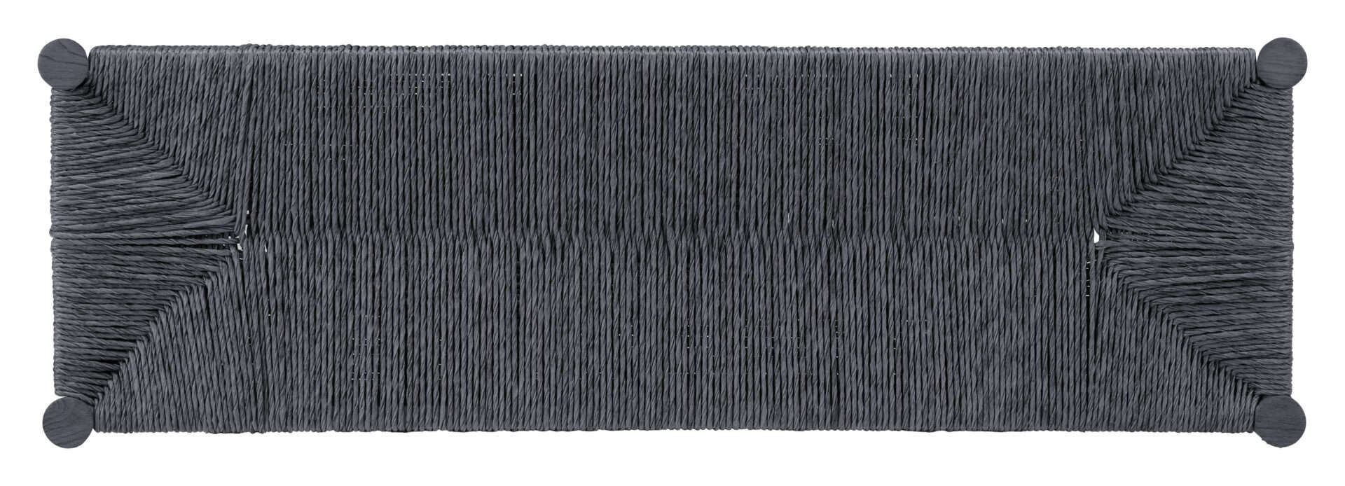 Modern Black Aluminum Bench with Faux Wood Frame 5 Modern Black Aluminum Bench with Faux Wood Frame - Image 5