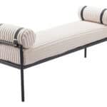 Steel Frame Bench with Plush Corduroy Seat – Seats 2 11 Steel Frame Bench with Plush Corduroy Seat – Seats 2