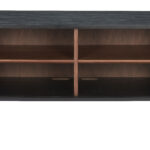 Modern Black and Walnut Entertainment Stand With Storage 19 Modern Black and Walnut Entertainment Stand With Storage