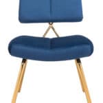 Blue Velvet Accent Chair with Gold Frame (Set of 2) 13 Blue Velvet Accent Chair with Gold Frame (Set of 2)