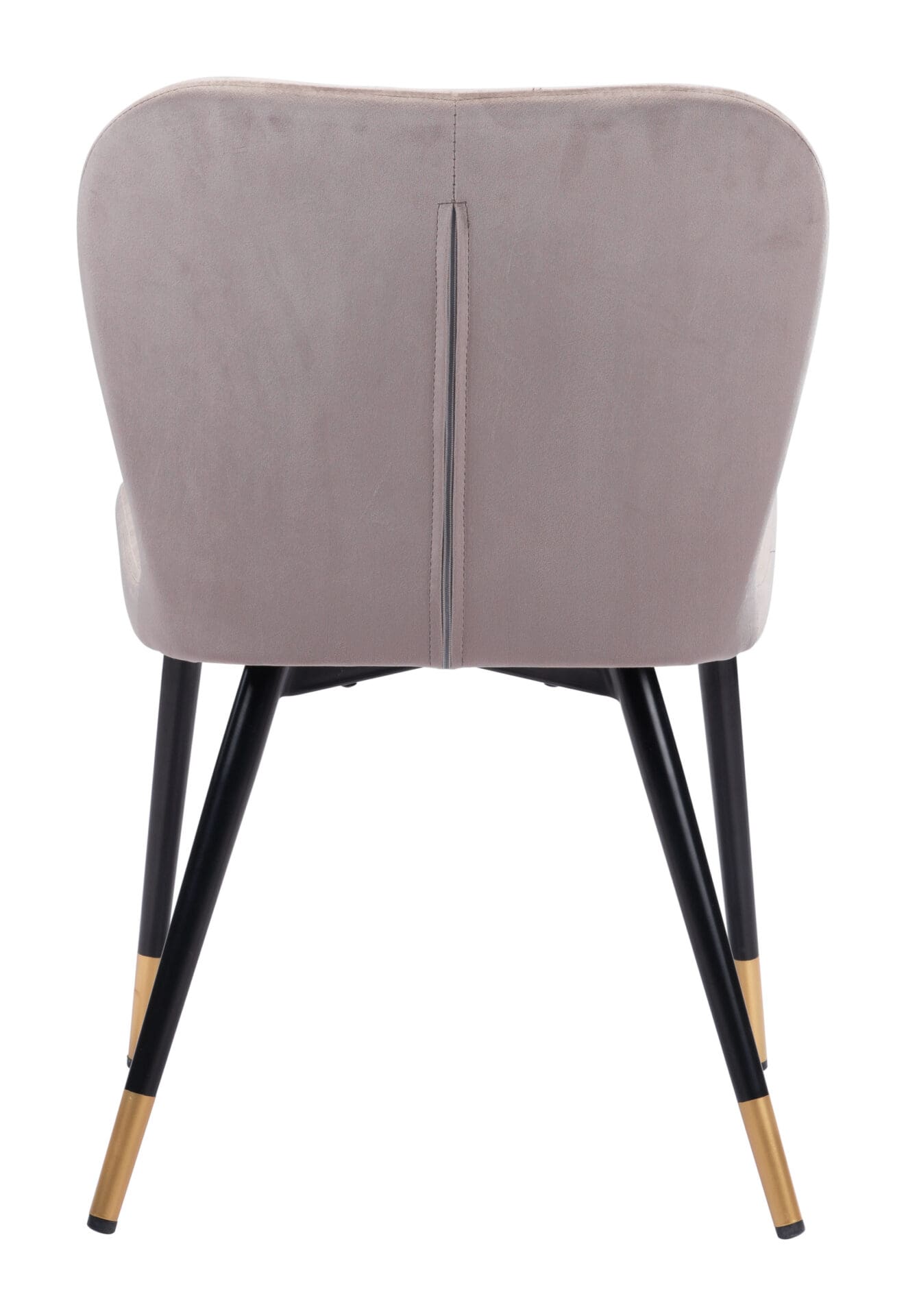 Gray Velvet Mid-Century Dining Chair with Tufted Seat (Set of 2) 5 Gray Velvet Mid-Century Dining Chair with Tufted Seat (Set of 2) - Image 5