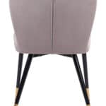 Gray Velvet Mid-Century Dining Chair with Tufted Seat (Set of 2) 13 Gray Velvet Mid-Century Dining Chair with Tufted Seat (Set of 2)