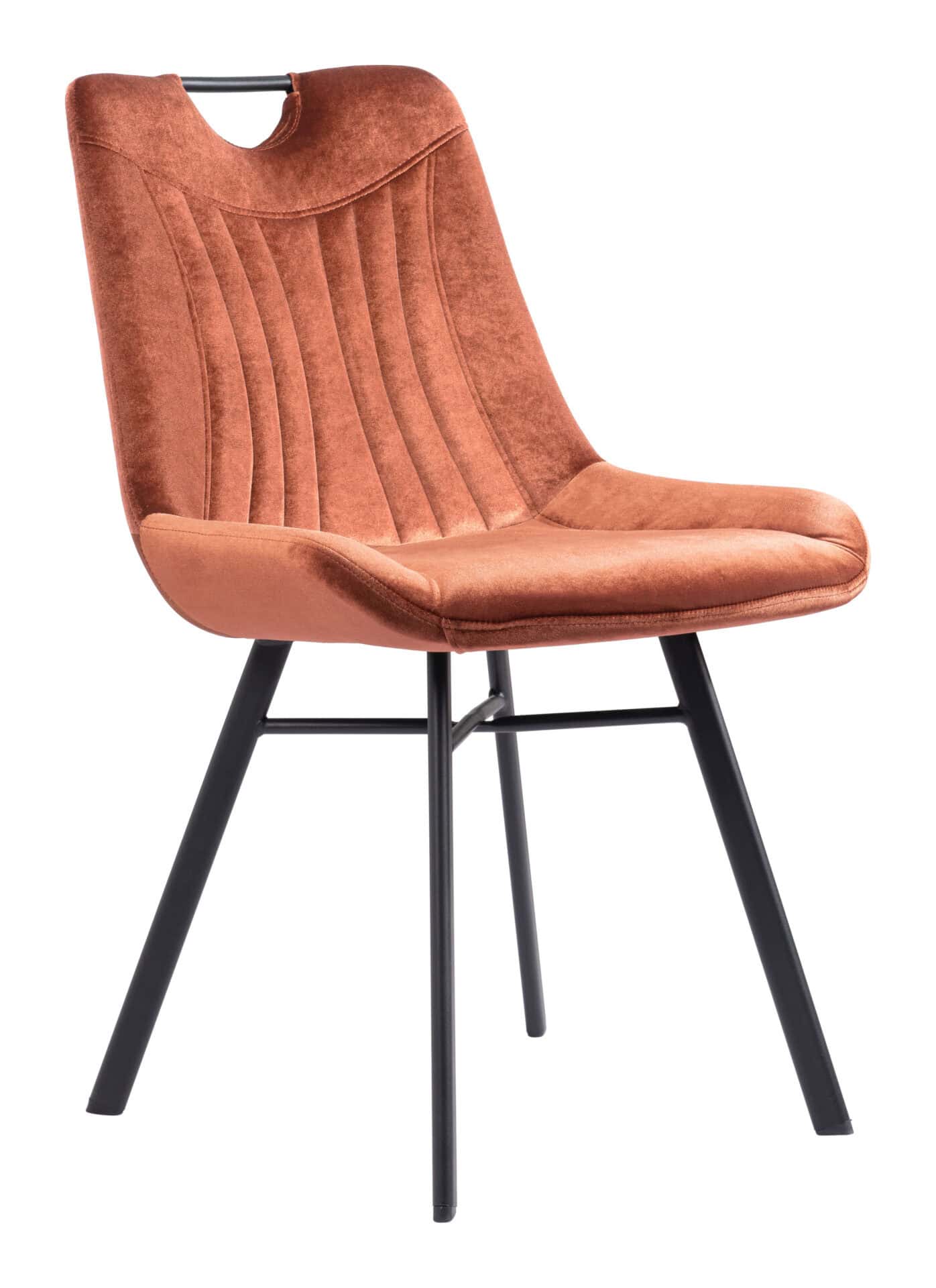 Velvet Tufted Dining Chair with Steel Legs and Handle (Set of 2) 3 Velvet Tufted Dining Chair with Steel Legs and Handle (Set of 2) - Image 3