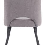Gray Boho Dining Chair with Steel Legs (Set of 2)