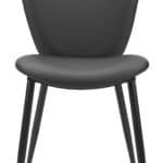 Black Vinyl Dining Chair with Steel Frame (Set of 2) 10 Black Vinyl Dining Chair with Steel Frame (Set of 2)
