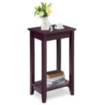 2 Tier Wooden Side Table with Storage Shelf 10 2 Tier Wooden Side Table with Storage Shelf