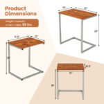 Stackable Multifunctional End Tables with Sturdy Steel Frame (Set of 3) 11 Stackable Multifunctional End Tables with Sturdy Steel Frame (Set of 3)