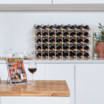 36-Bottle Modular Wooden Wine Rack for Counter or Floor