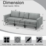 Convertible Sectional Sofa with USB Ports and Magazine Pockets (3-Seat)