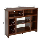 Space-Saving Corner TV Stand with Adjustable Shelves for 48-Inch TVs