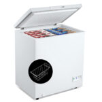 Compact 5 Cu Ft Chest Freezer with Basket and Wheels