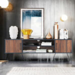 Retro Wooden TV Stand with Storage for TVs up to 65 Inches 20 Retro Wooden TV Stand with Storage for TVs up to 65 Inches